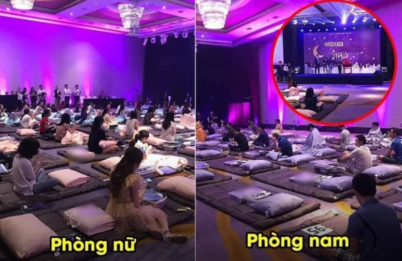 Hình ảnh được cho là cuộc thi ngủ ở Việt Nam.
